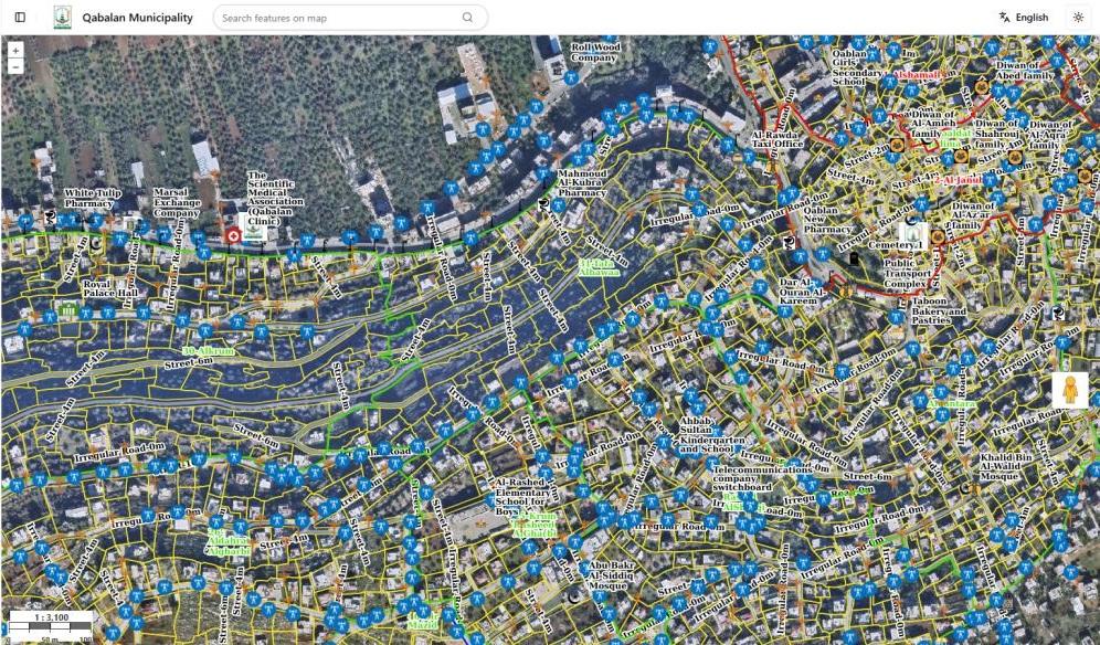 Qabalan Municipality Enterprise GIS Platform — platform screenshot
