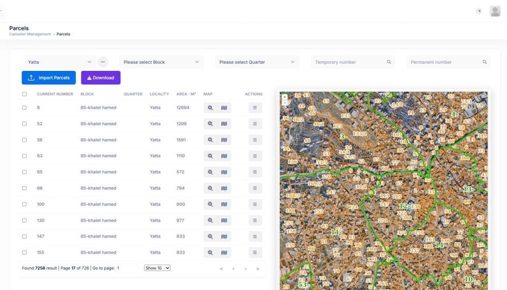 Yatta Municipal GIS System — platform screenshot