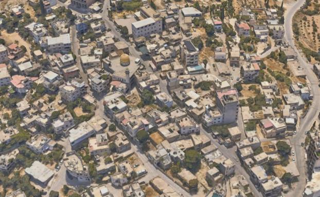 Oblique aerial view of Kharas, captured for its 3D city model at 3 cm resolution